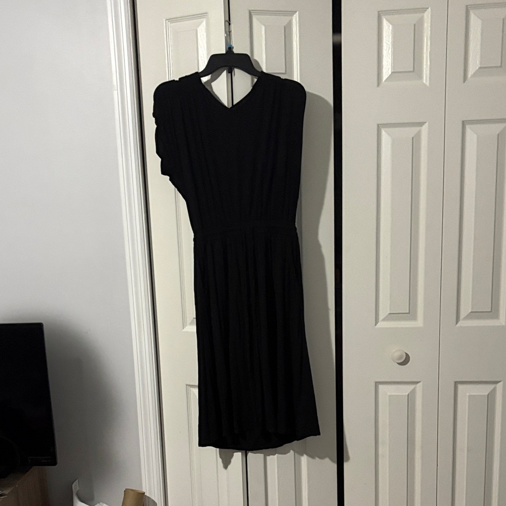Chico's One Shoulder Black Dress